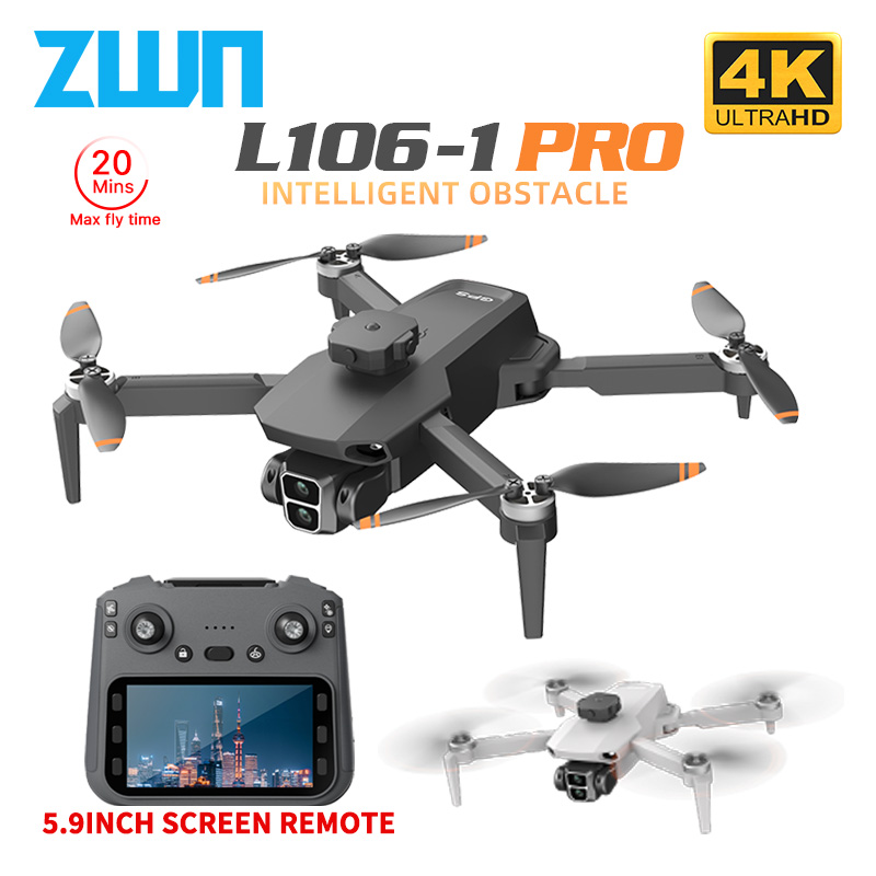 Rc Helicopter Case - L106-1PRO Drone Profesional GPS dengan Layar